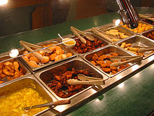A Chinese American buffet restaurant in the US