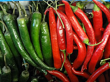 Green and Red Chillies are used extensively in many parts of Indian cuisine