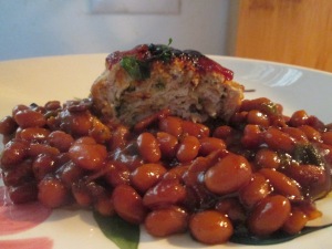 Mini Turkey Meat Loaves and Baked Beans 012