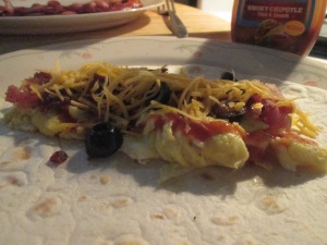 Breakfast Burrito Eggs Bacon 002